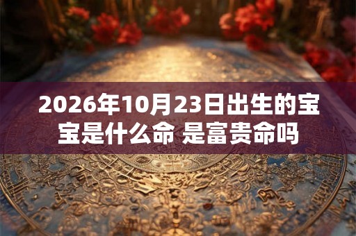 2026年10月23日出生的宝宝是什么命 是富贵命吗