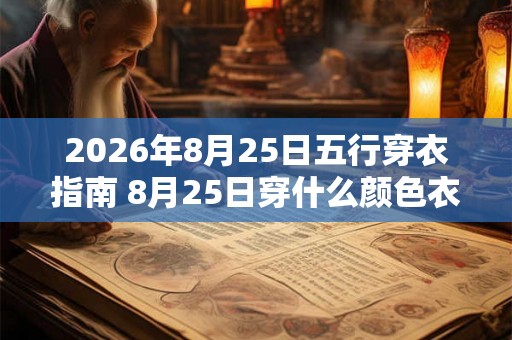 2026年8月25日五行穿衣指南 8月25日穿什么颜色衣服
