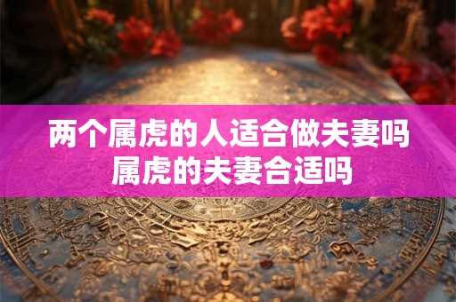 两个属虎的人适合做夫妻吗 属虎的夫妻合适吗