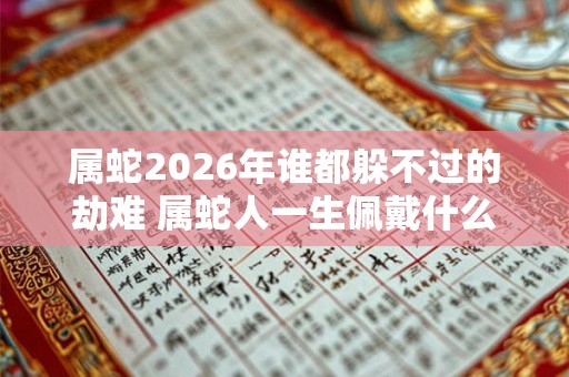 属蛇2026年谁都躲不过的劫难 属蛇人一生佩戴什么好