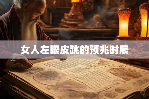 女人左眼皮跳的预兆时辰