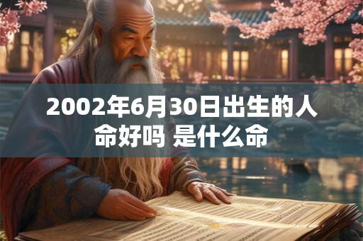 2002年6月30日出生的人命好吗 是什么命