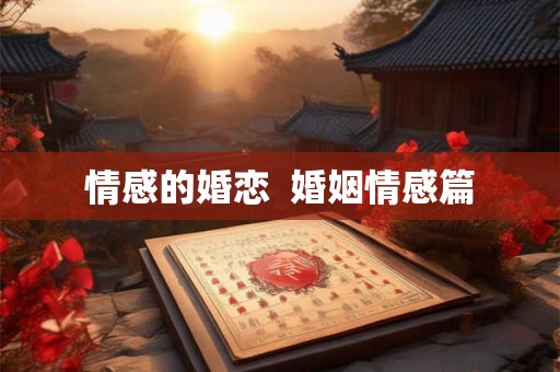 情感的婚恋  婚姻情感篇