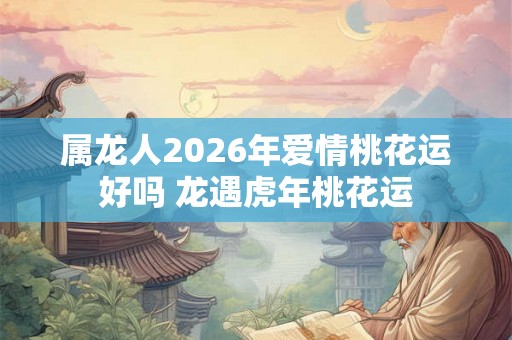 属龙人2026年爱情桃花运好吗 龙遇虎年桃花运