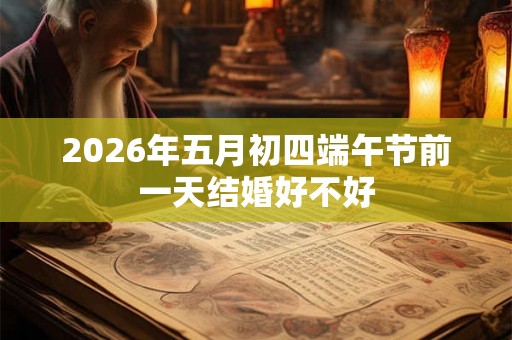 2026年五月初四端午节前一天结婚好不好