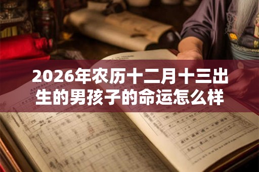 2026年农历十二月十三出生的男孩子的命运怎么样 2026年农历十二月十三出生的男孩子的命运怎么样