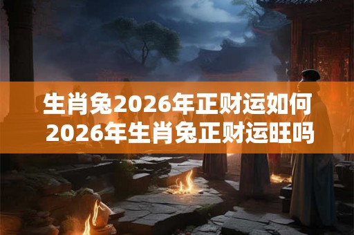 生肖兔2026年正财运如何 2026年生肖兔正财运旺吗