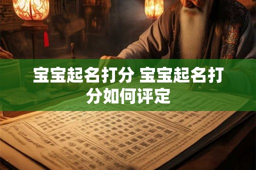宝宝起名打分 宝宝起名打分如何评定