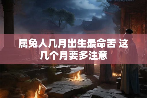 属兔人几月出生最命苦 这几个月要多注意