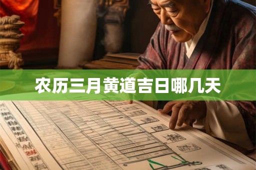 农历三月黄道吉日哪几天