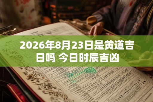 2026年8月23日是黄道吉日吗 今日时辰吉凶