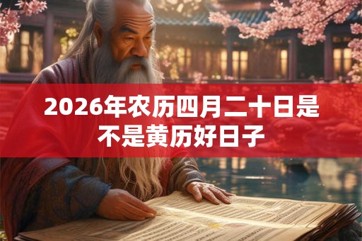 2026年农历四月二十日是不是黄历好日子