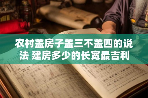 农村盖房子盖三不盖四的说法 建房多少的长宽最吉利