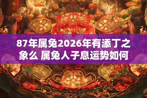 87年属兔2026年有添丁之象么 属兔人子息运势如何 87年属兔2026年有添丁之象么 属兔人子息运势如何