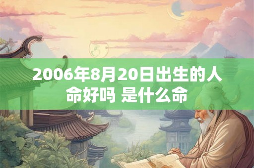 2006年8月20日出生的人命好吗 是什么命