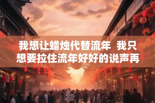 我想让蜡烛代替流年  我只想要拉住流年好好的说声再见