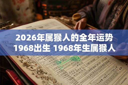 2026年属猴人的全年运势1968出生 1968年生属猴人2026年运势如何 2026年属猴人的全年运势1968出生 1968年生属猴人2026年运势如何