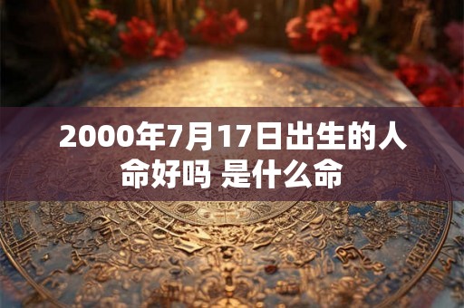 2000年7月17日出生的人命好吗 是什么命