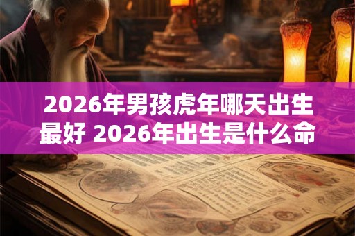 2026年男孩虎年哪天出生最好 2026年出生是什么命