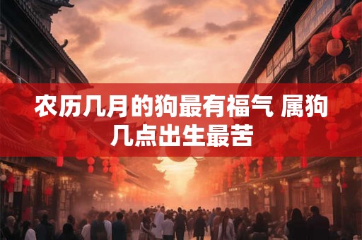 农历几月的狗最有福气 属狗几点出生最苦