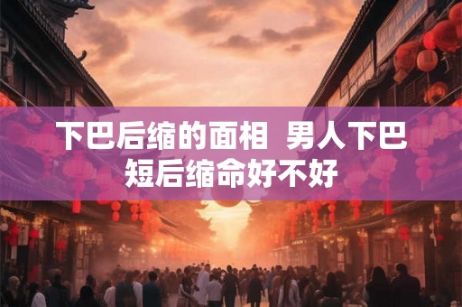 下巴后缩的面相  男人下巴短后缩命好不好