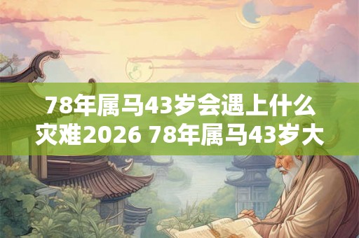 78年属马43岁会遇上什么灾难2026 78年属马43岁大劫是什么 78年属马43岁会遇上什么灾难2026 78年属马43岁大劫是什么