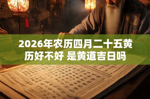 2026年农历四月二十五黄历好不好 是黄道吉日吗