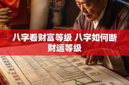 八字看财富等级 八字如何断财运等级 八字看财富等级 八字如何断财运等级