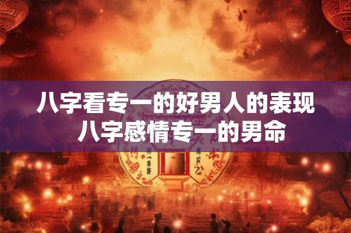 八字看专一的好男人的表现  八字感情专一的男命