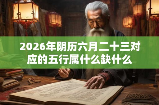2026年阴历六月二十三对应的五行属什么缺什么