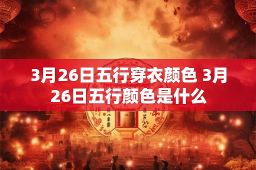 3月26日五行穿衣颜色 3月26日五行颜色是什么