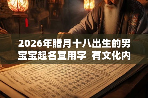 2026年腊月十八出生的男宝宝起名宜用字  有文化内涵的男宝宝名字