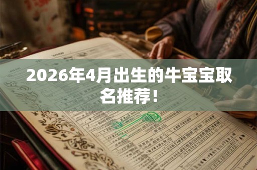 2026年4月出生的牛宝宝取名推荐! 2026年4月出生的牛宝宝取名推荐!