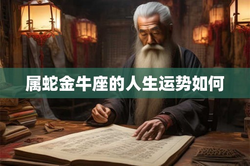 属蛇金牛座的人生运势如何