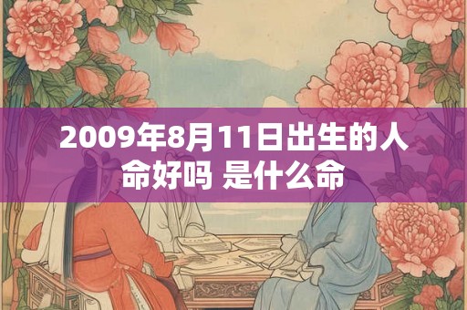 2009年8月11日出生的人命好吗 是什么命