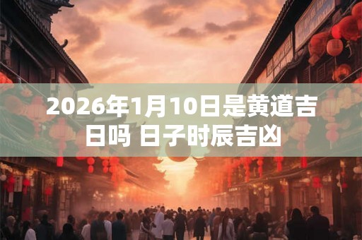 2026年1月10日是黄道吉日吗 日子时辰吉凶