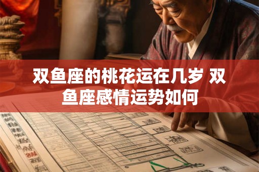 双鱼座的桃花运在几岁 双鱼座感情运势如何