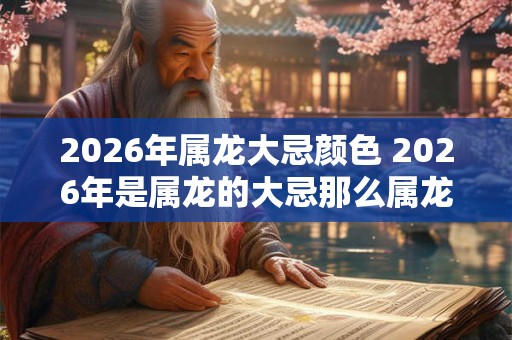 2026年属龙大忌颜色 2026年是属龙的大忌那么属龙在2026年应该避免哪些颜色