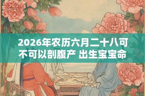 2026年农历六月二十八可不可以剖腹产 出生宝宝命运