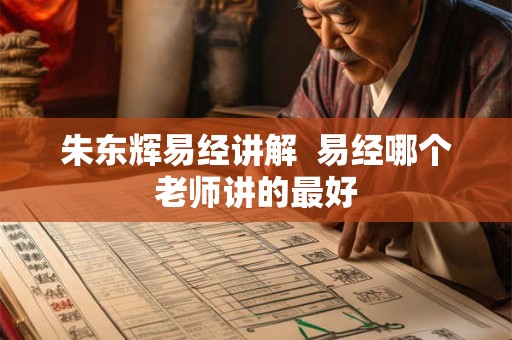 朱东辉易经讲解  易经哪个老师讲的最好