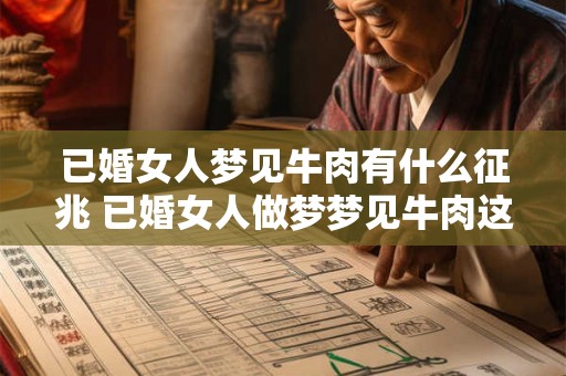 已婚女人梦见牛肉有什么征兆 已婚女人做梦梦见牛肉这意味着什么