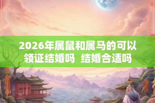 2026年属鼠和属马的可以领证结婚吗  结婚合适吗
