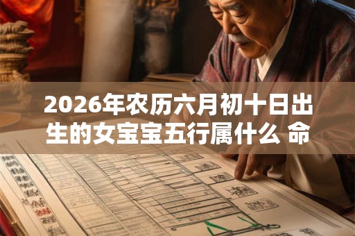 2026年农历六月初十日出生的女宝宝五行属什么 命运好吗