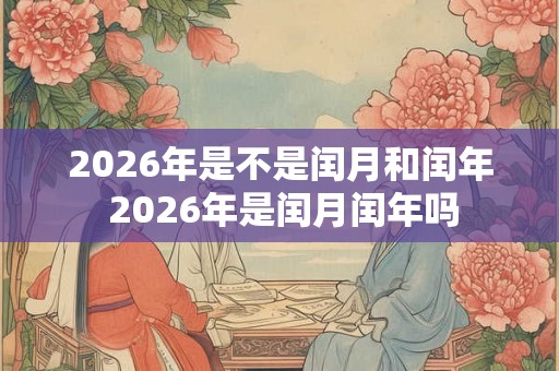 2026年是不是闰月和闰年 2026年是闰月闰年吗 2026年是不是闰月和闰年 2026年是闰月闰年吗