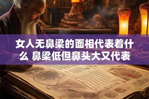 女人无鼻梁的面相代表着什么 鼻梁低但鼻头大又代表着什么