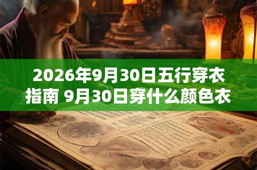 2026年9月30日五行穿衣指南 9月30日穿什么颜色衣服最旺运 2026年9月30日五行穿衣指南 9月30日穿什么颜色衣服最旺运