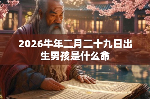 2026牛年二月二十九日出生男孩是什么命