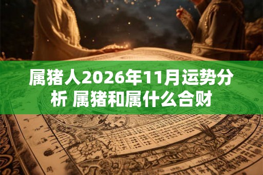 属猪人2026年11月运势分析 属猪和属什么合财