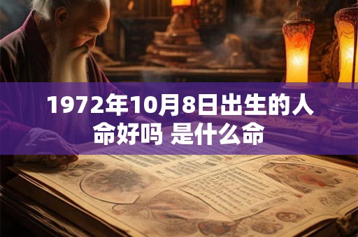 1972年10月8日出生的人命好吗 是什么命 1972年10月8日出生的人命好吗 是什么命