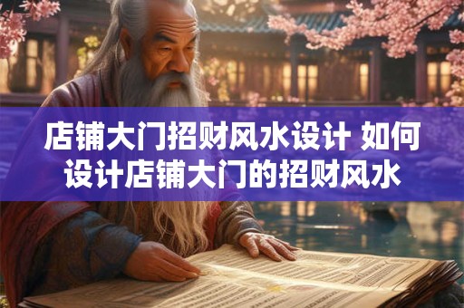 店铺大门招财风水设计 如何设计店铺大门的招财风水